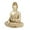 Gold Meditating Solid Buddha 6" x 4" x 8", variant on 5"W, 7"H Gold Polystone Meditating Buddha Sculpture with Engraved Carvings and Relief Detailing, by DecMode (2 Count)