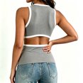 thumbnail image 4 of VBVC Women's Ribbed V Neck Cutout Tank Top , Ladies' Side Hollow Out Sleeveless Cami , Y2K Going Out Summer Tops For Women,Gray,S-2XL, 4 of 4