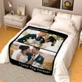 thumbnail image 5 of Custom Blanket with Photos Text Customized Blanket Personalized Flannel Throw Blankets for Adult Kid Birthday Christmas Fathers Mothers Valentines Day Customized Gift Blankets, 5 of 5