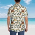 thumbnail image 3 of Lsque Hawaiian Style pattern Hawaiian Shirt for Men, Unisex Summer Beach Casual Short Sleeve Button Down Shirts-Small, 3 of 9