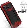 thumbnail image 4 of Dteck Case for iPhone 13 mini ,Shockproof Armor Rubber Rugged Heavy Duty Kickstand Tempered Glass Screen Protection Full Body Cover Camera Slide Protector Case,Red, 4 of 8