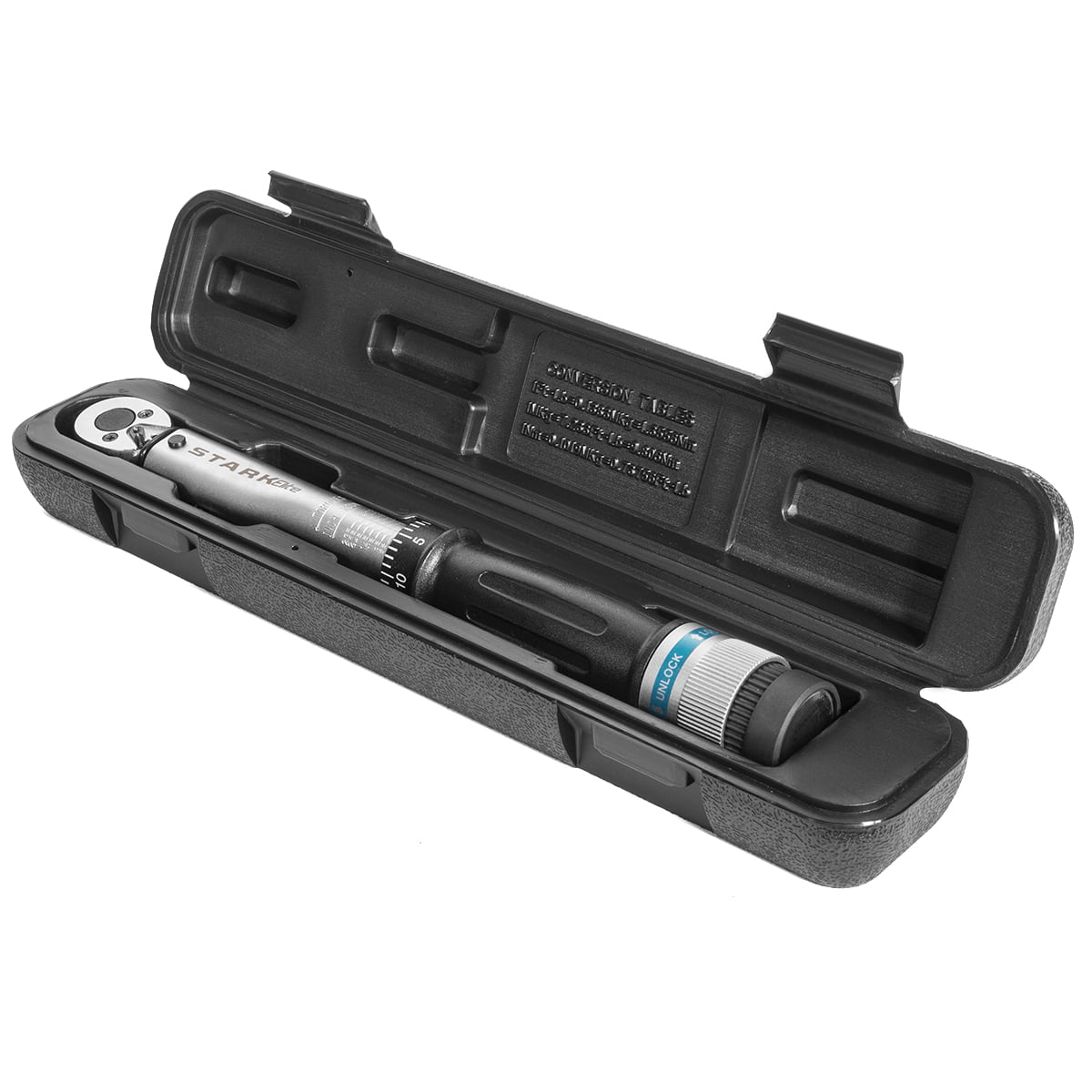 Adjustable Torque Wrench 40-250 In/Lb with Carrying Case Professional 3/8" Dr