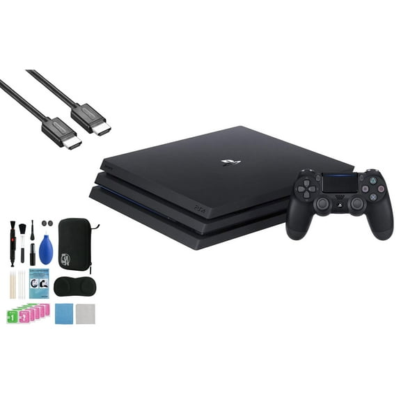 Pre-Owned Sony PlayStation 4 Pro 1TB Gaming Console Black HDMI Cable With BOLT AXTION Cleaning Kit ( )