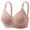 Pink, variant on Womens Wireless Bralette Comfort Underwear for Home Push Up Support Bra, 48D, Watermelon Red