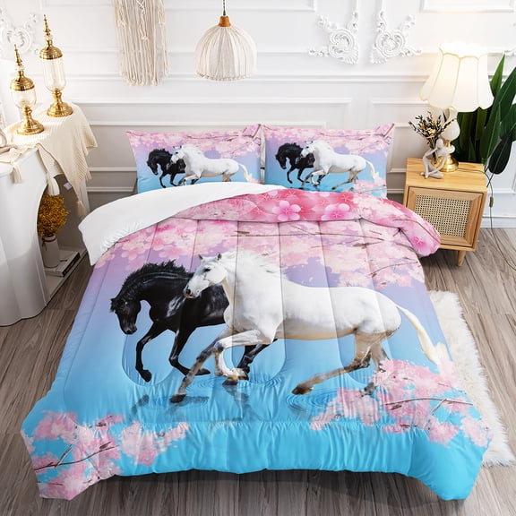 Hosima 3-Piece 3D Digital Printed Comforter With Various Patterns To Choose From, Children's and Adult Bedding Series,EAL27-Full-C