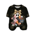 thumbnail image 6 of Leey-World Halloween Shirt for Women Shirt for Women Fashion Halloween Print T Shirt Women Short Sleeve Crew Neck Loose Top, 6 of 6