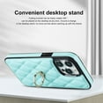 thumbnail image 5 of Case for iPhone 15 Plus,Decase PU Leather Shockproof Case Business Vintage Elegant Protective Back Phone Shell With Ring Kickstand Holder,for iPhone 15 Plus - mint, 5 of 7