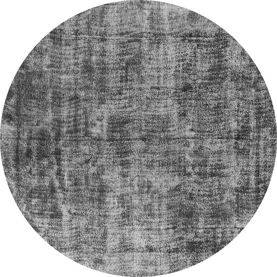 Ahgly Company Indoor Round Oriental Gray Industrial Area Rugs, 6' Round