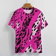 thumbnail image 3 of Leopard Print Pattern Women's T-Shirt Short Sleeve T Shirts Tops Tee Ladies Loose T, 3 of 6