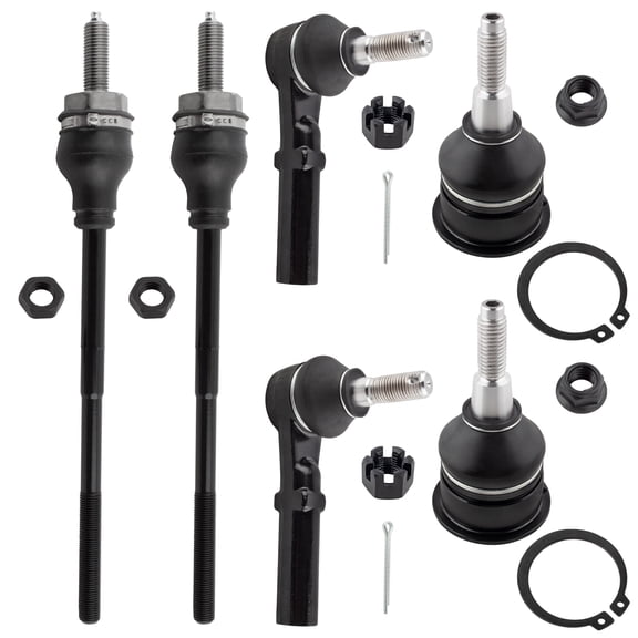 BOXI 6pc Ball Joints Tie Rod Ends Fit for Chevrolet Express 2500 2006-2014/Express 3500 2003-2014 / for GMC Savana 2500 2006-2014/Savana 3500 2003-2014 / K6694 ES3609 ES80277