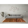 thumbnail image 3 of Ahgly Company Indoor Square Oriental Orange Industrial Area Rugs, 8' Square, 3 of 4