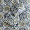 thumbnail image 3 of 6 Piece Reversible Quilt Set with Throw Pillows Blue King/Cal King, 3 of 13