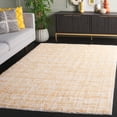 thumbnail image 2 of SAFAVIEH Rumi Gerald Distressed Polyester Shag Area Rug, Gold/Ivory, 9' x 12', 2 of 7