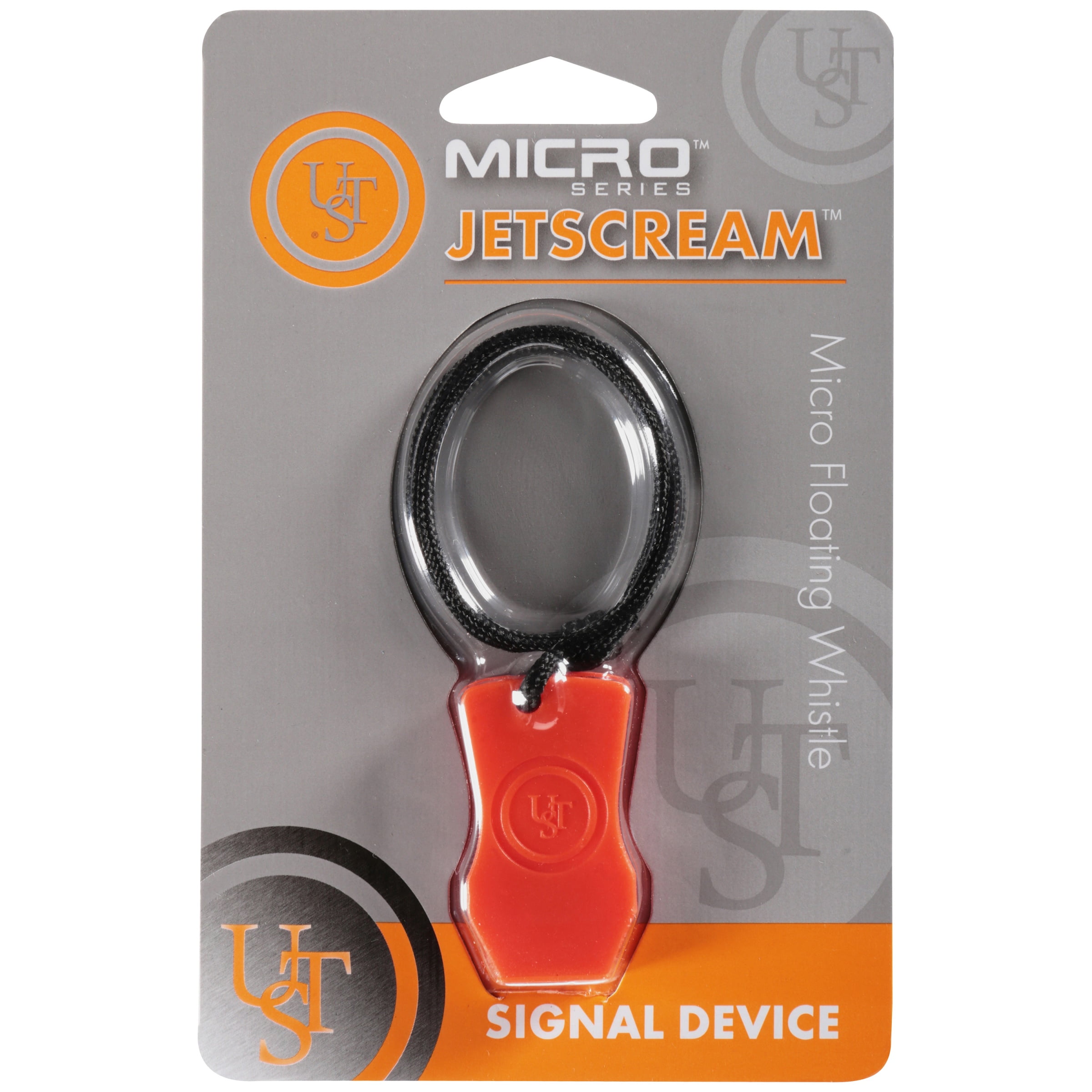 Compact UST JetScream Floating Whistle with Powerful 122 dB Signal Pea-Less Lightweight Design and Lanyard for Use in Emergency Situations and Outdoor Survival 