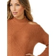 thumbnail image 4 of Sofia Jeans by Sofia Vergara Women's Cutout Cable Sweater, 4 of 6