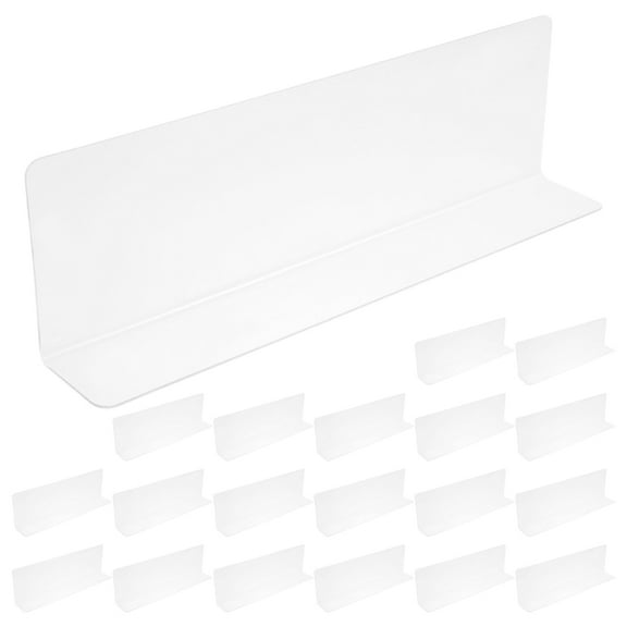 FRCOLOR PVC Shelf Dividers for Organized Storage 20pcs Clear Closet Cabinet Dividers L Shape