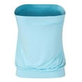 thumbnail image 3 of TRUBKH Tube Tops for Women Strapless Crop Tops Going Out Tops Bralettes for Women Solid Casual Wrapped Chest Loose Sleeveless Top Blouse Basic Tops for Woman Sky Blue Xl, 3 of 9
