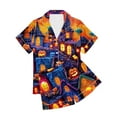 thumbnail image 4 of Tnhcen Women's Halloween Sleepwear Set 2-Piece Pajamas Short Sleeve Top Shorts Costume Themed Outfit S-2XL Multicolor, 4 of 5