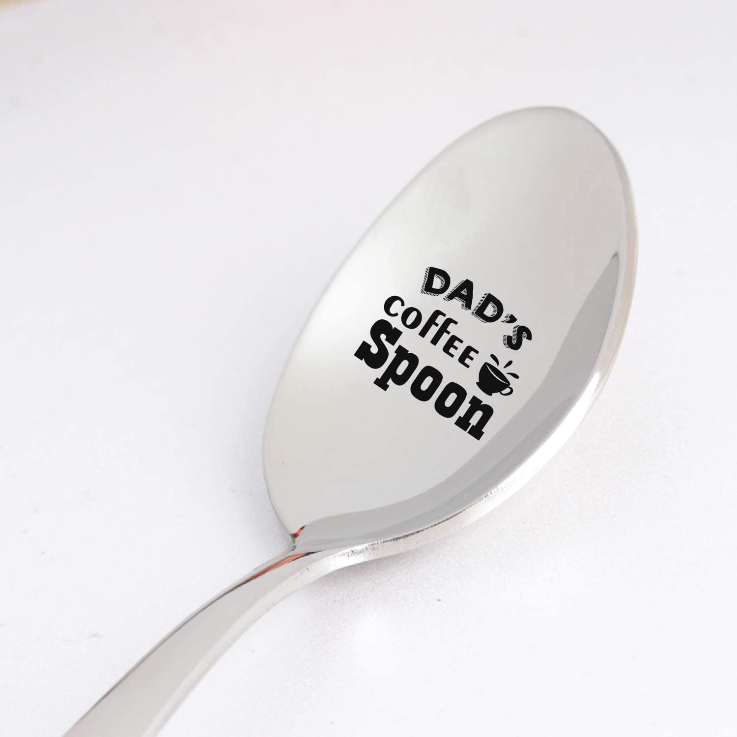 Dad Gift from Daughter Son Wife Funny Coffee Spoon Engraved Stainless Steel for Dad Coffee Lover Daddys Coffee Spoon Engraved Best Daddy Gifts Dad Fathers Day/Birthday/Christmas Gifts