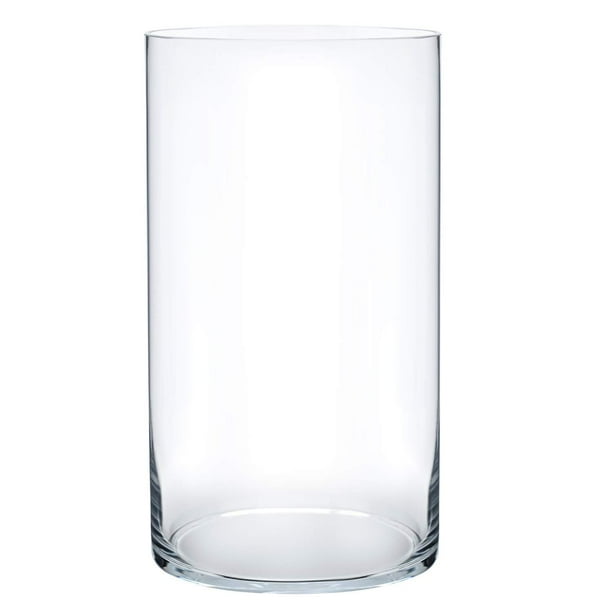 Florero de cristal Royal Imports con forma de cilindro, 30 cm de alto