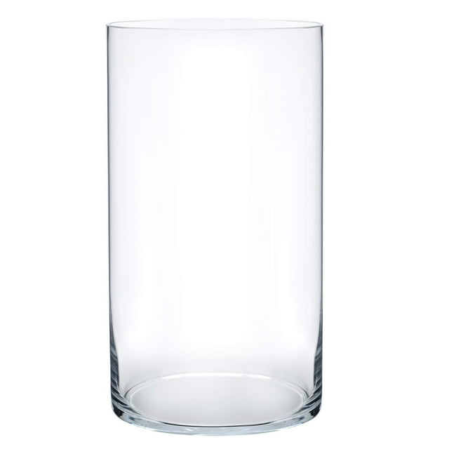 Florero de cristal Royal Imports con forma de cilindro, 30 cm de alto