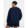 thumbnail image 3 of Terra & Sky Women's Plus Size Fleece Sweatshirt with Long Sleeves, Size 0X-5X, 3 of 5