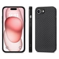 thumbnail image 3 of Case for iPhone 16e Fiber Texture Case, Slim Thin Protective Cover Skin for iPhone 16e, with Anti-Slip Strip Sturdy Shockproof Lens Protection Phone Case, Black, 3 of 11