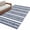 Blue, variant on Navy Blue Leaves Striped Washable Small Entryway Area Rugs 2'x3', Rustic Farmhouse Country Stripe Modern Classic Low Pile Throw Rug Non-Slip Sturdy Edge Binding Carpet for Front Door Floor Room Entry