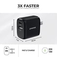 thumbnail image 3 of Powertek Carbon Design 20W A/C Combo Charger - Black, 3 of 6