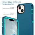 thumbnail image 2 of I-HONVA For iPhone 14 Plus Case,3-Layer Military Grade Drop Protection Anti-Slip Bumper Rugged Shockproof Dustproof Protection 6.7 inch Phone Case,Turquoise Teal, 2 of 7