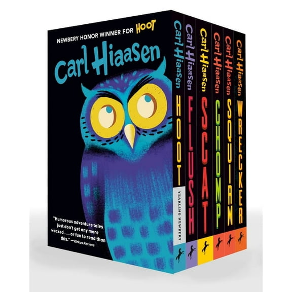 Hiaasen 6-Book Paperback Boxed Set: Hoot; Flush; Scat; Chomp; Squirm; Wrecker, (Paperback)