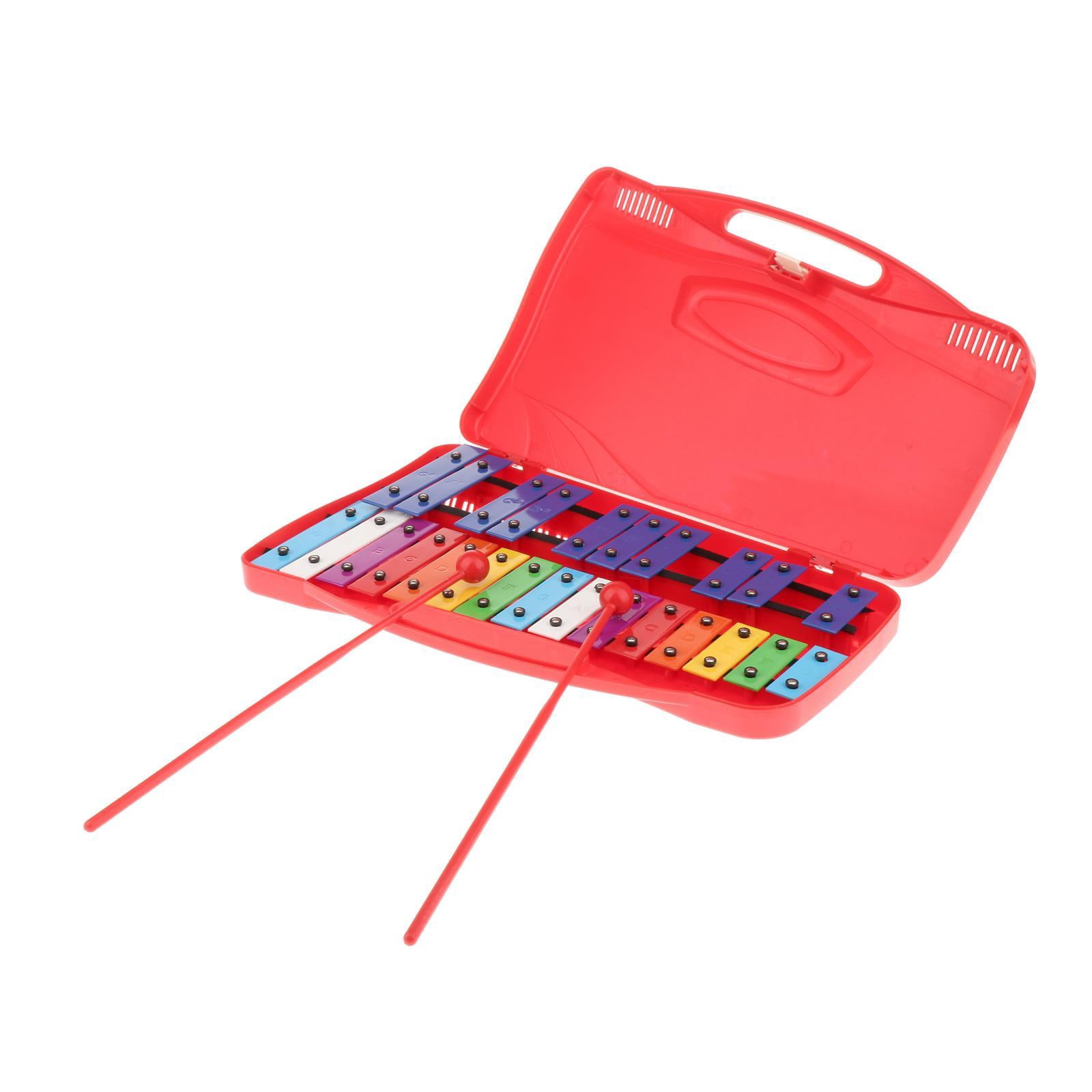 LeeQinersw Professional 25 Note Xylophone for Preschool Children Percussion Instruments Red