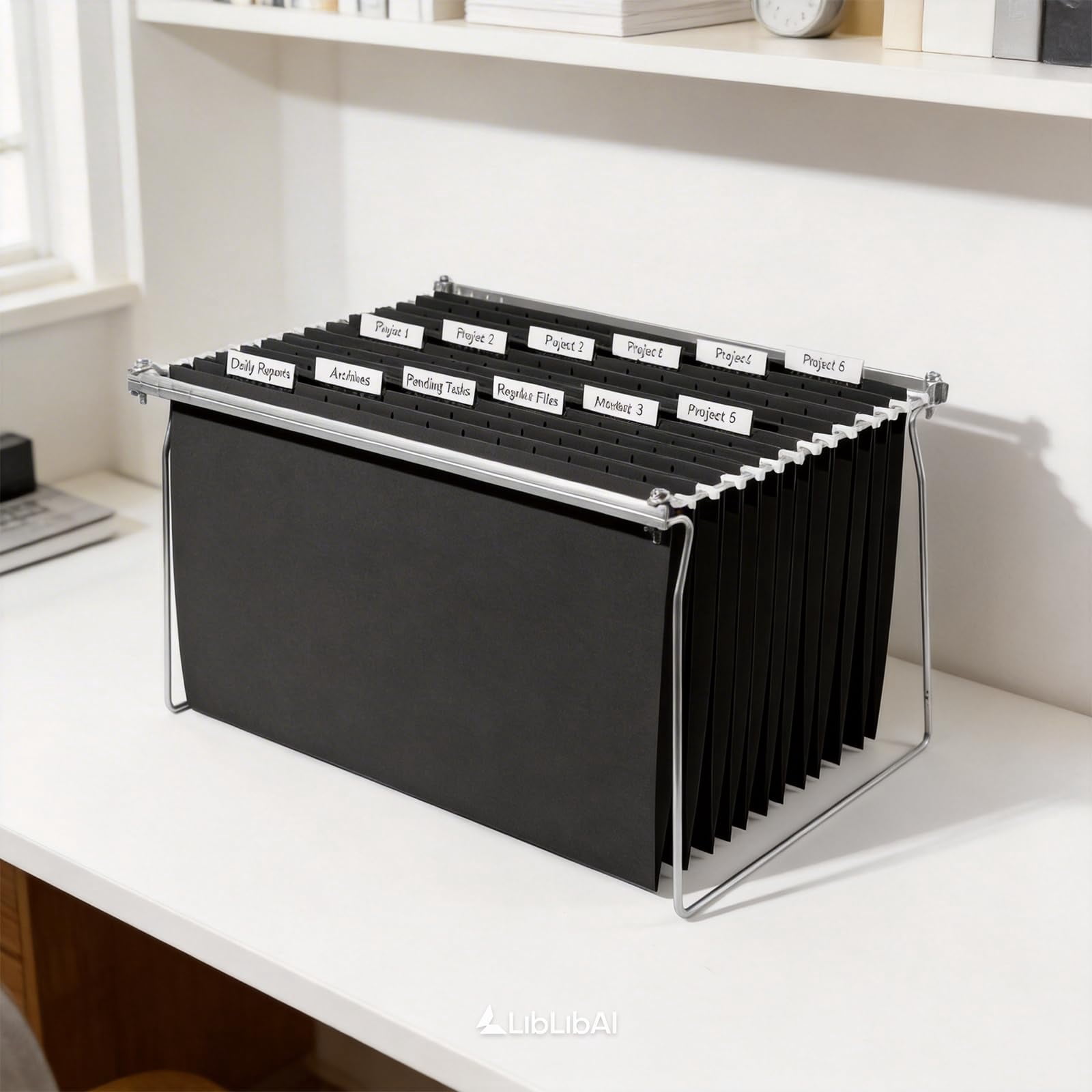 Hanging File Folders Legal Size  Black 25 Pack 1/5-cut Tabs Stay Organized For Your Home And Office Bulk Documents