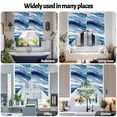 thumbnail image 6 of Blue Watercolor Swag Curtain Valance for Windows, Retro Ripple Window Treatments Short Swag Topper for Kitchen Windows Bathroom Bedroom, 36"x45", 6 of 8