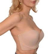 Braza Backless Freedom Bustier Strapless Underwire Bra, Size 1