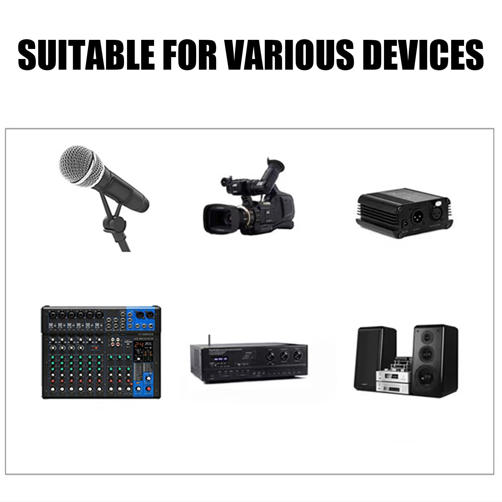 3Pin XLRs Microphones Cord Male to Female Extension Cable for Microphones and Sound Devices