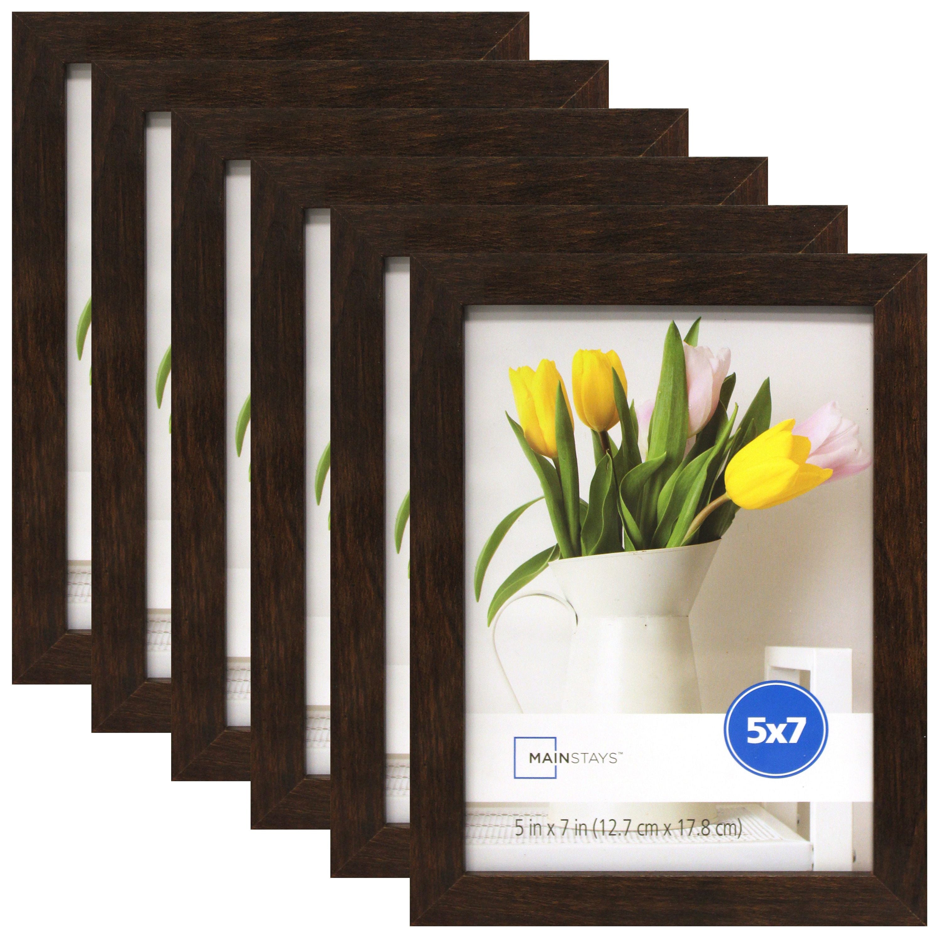 Mainstays 5 X 7 Brown Linear Frame Set Of 6