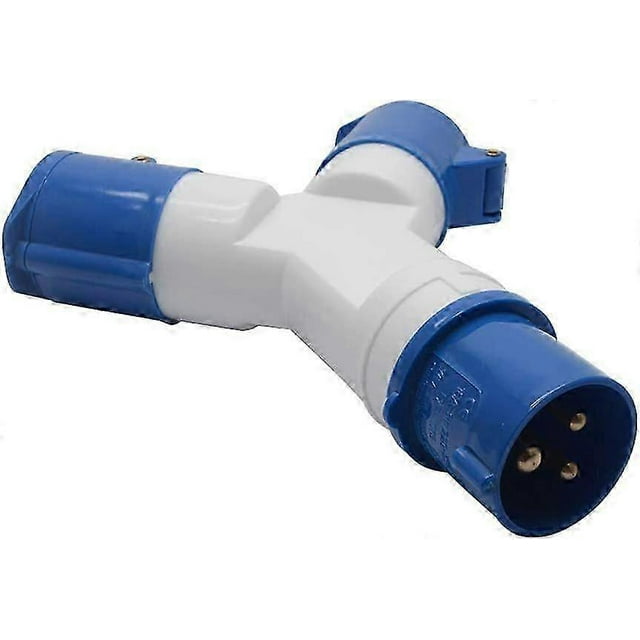 2025 Latest Model 2-Way Splitter 16A 220v IP44 2 Way 3 pin Industrial Site Plug & Wall Socket