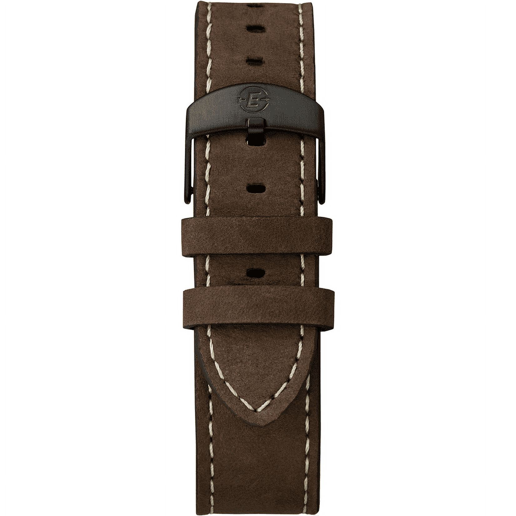 Timex Men’s Expedition Field Chrono 43mm Watch with Timex Pay Contactless Payment – Black Dial & Case Brown Leather Strap
