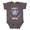Charcoal, variant on Level 1 Human Cute D20 Dice RPG Graphic Girls or Boys Baby Bodysuit Baby Gift