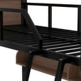 thumbnail image 5 of YINGYING Bunk Bed Twin Over Full Size, Heavy Duty Metal Bunk Bed Frame with Storage Shelves & Lights, Space-saving & Noise-Free Design, 5 of 12