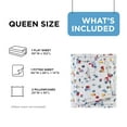 thumbnail image 5 of Regency Heights Queen Size Cotton Flannel Sheet Set, 4-Piece Flannel Bed Sheets Queen, 100% Cotton Bed Sheets Set with Deep Pocket, White Village Print, 5 of 6