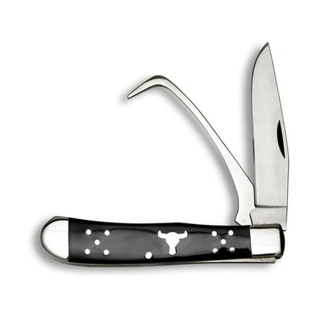 American Buffalo Knife & Tool Farriers Trapper Pocket Knife 3.5 Clip Point...
