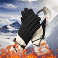thumbnail image 2 of WNFJR Winter Warm Windproof Gloves - Thick Plush Full-Finger Touchscreen Cycling Gloves with Non-Slip Palm, Zipper Closure, 2 of 4