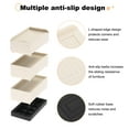 thumbnail image 4 of Uxcell 4Pcs Elevadores de Cama Rectangulares, Elevadores de Muebles Ajustables de Alta Resistencia de 4.33" L-Lado para Cama Sofá Mesa y Sillón (Albaricoque), 4 of 7