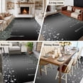 thumbnail image 5 of 6'x9' Area Rugs, Black Grey Indoor Outdoor Area Rug for Living Room Bedroom, Modern Abstract Diamond Luxury Gradient Washable Bathroom Rugs Kitchen Floor Carpet Mats Home Decor Aesthetic, 5 of 8