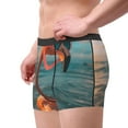 thumbnail image 2 of Yiaed Swimming Goggled Flamingo Print Men's Soft Cotton Boxer Shorts Breathable Boxers Underwear Moisture-Wicking Underwear Stretch Boxer Briefs for Man-Small, 2 of 5