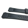 thumbnail image 2 of Bandini 18mm Black Rubber Sports Watch Band Strap, 3 Grooves, 2 Spring Bars Included, 2 of 5
