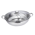 thumbnail image 4 of Olla caliente de acero inoxidable, olla para sopa de dos , tapas transparentes, olla de mesa, olla de Mandarín, utensilios de cocina , 34cm, 4 of 8