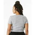 thumbnail image 3 of Bella & Canvas B15706582 Women Micro Rib Baby T-Shirt, Athletic Heather - Extra Small, 3 of 5